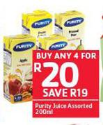 Purity Juice Assorted-4X200ml