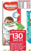 Huggies Dry Comfort Disposable Nappies Size 4-Per Nappy