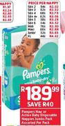 Pampers New Or Active Baby Disposable Nappies Size 3-Per Nappy