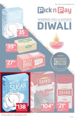 Pick n Pay Eastern Cape : Wishing You A Joyous Diwali (10 Oct - 22 Oct 2017), page 1