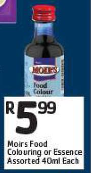 Moirs Food Colouring 40ml 