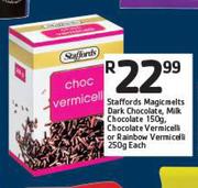 Staffords Magicmelts Dark Chocolate,Milk Chocolate 150gm,Chocolate Vermicelli OrRainbow Vermicell-EA