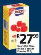 Moir's Red Glace Whole & Broken Cherries-200gm
