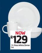 12-Piece White Dinner Set