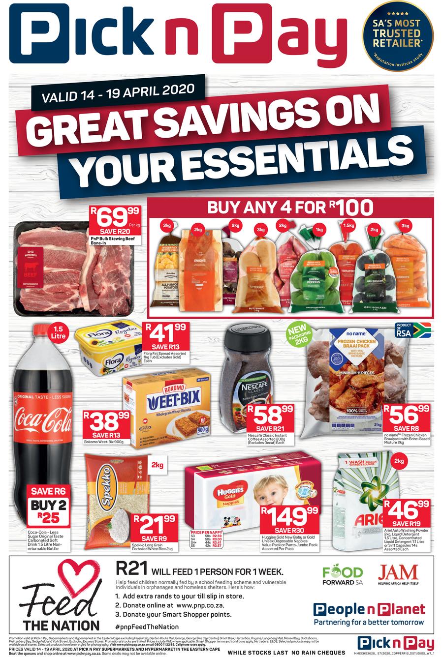 Pick N Pay Eastern Cape Great Savings On Your Essentials 14 April 22 April 2020 Www Guzzle Co Za