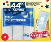 PnP 2 Ply Toilet Tissue Assorted-9's Per Pack