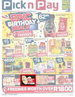 Pick n Pay Eastern Cape : Weekly Birthday (05 July - 11 July 2021), page 1