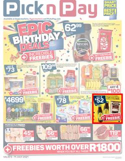 Pick n Pay Eastern Cape : Weekly Birthday (05 July - 11 July 2021), page 1