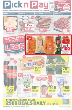 Pick n Pay Eastern Cape : Weekly Deals (13 September - 21 September 2021), page 1