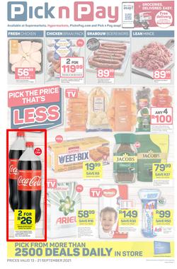 Pick n Pay Eastern Cape : Weekly Deals (13 September - 21 September 2021), page 1