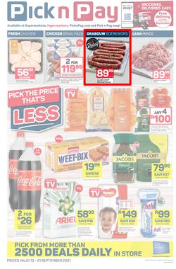 Pick n Pay Eastern Cape : Weekly Deals (13 September - 21 September 2021), page 1