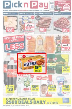 Pick n Pay Eastern Cape : Weekly Deals (13 September - 21 September 2021), page 1