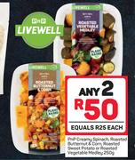 PnP Creamy Spinach Roasted Butternut & Corn Roasted Sweet Potato Or Roasted Vegetable Medley-2x250g