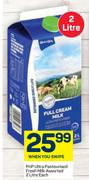 PnP Ultra Pasteurised Fresh Milk Assorted-2L Each