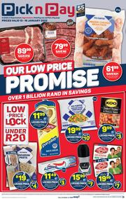 Pick n Pay Eastern Cape : Our Low Price Promise (13 January - 16 January 2022)