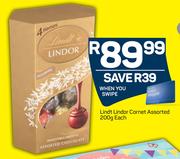 Lindt Lindor Cornet Assorted-200g Each