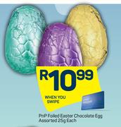 Pnp Foiled Easter Chocolate Egg Assorted-25g Each
