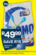 Omo Auto Washing Powder 2kg, Liquid Detergent 1.5Ltr Or Power Capsules 17's Pack-Each