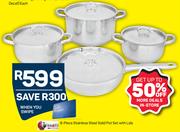 Tissolli 8 Piece Stainless Steel Solid Pot Set With Lids