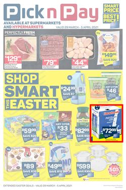 Pick n Pay Gauteng, Free State, North West, Mpumalanga, Limpopo, Northern Cape : Shop Smart This Easter (29 March - 05 April 2021), page 1