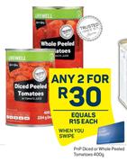 PnP Diced Or Whole Peeled Tomatoes-For 2 x 400g