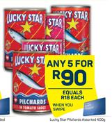 Lucky Star Pilchards Assorted-For 5 x 400g