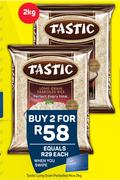 Tastic Long Grain Parboiled Rice-2kg Each