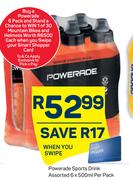 Powerade Sports Drink Assorted-6 x 500ml Per Pack