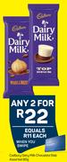 Cadbury Dairy Milk Chocolate Slab Assorted-For Any 2 x 80g
