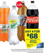 CocaColaNoSugar,NoSugarCaffeine-2.25Ltr Each