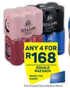 Fitch & Leeds Tonics, Sodas Or Mixers Assorted-For Any 4 x 6 x 200ml