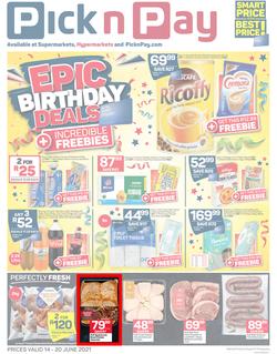 Pick n Pay Gauteng, Free State, North West, Mpumalanga, Limpopo, Northern Cape : Weekly Birthday (14 June - 20 June 2021) , page 1