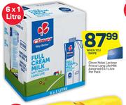 Clover Nolac Lactose Free Or Long Life Milk (Assorted)-6 x 1L Per Pack