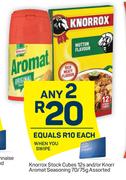 Knorrox Stock Cubes 12s Or Knorr Aromat Seasoning 70/75g (Assorted)-For Any 2