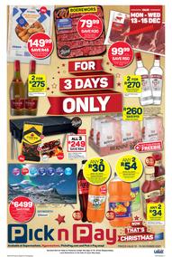 Pick n Pay Gauteng, Free State, North West, Mpumalanga, Limpopo, Northern Cape : Weekly Specials (13 December - 15 December 2021)