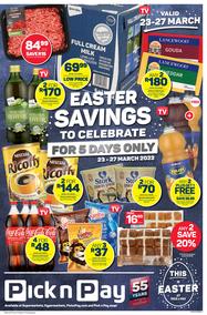 Pick n Pay Gauteng, Free State, North West, Mpumalanga, Limpopo and Northern Cape : Easter Savings (23 March - 27 March 2022)
