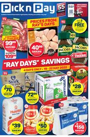 Pick n Pay Gauteng, Free State, North West, Mpumalanga, Limpopo and Northern Cape : Ray Day's Savings (19 May - 22 May 2022)