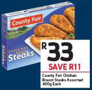 County Fair Chicken Breast Steaks Assorted-400g Each