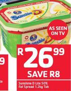 Sunshine D-Lite 50% Fat Spread Tub-1.2Kg