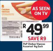 PnP Chicken Viennas Assorted-1Kg Each