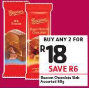 Beacon Chocolate Slab Assorted-2 x 80g