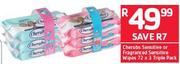 Cherubs Sensitive Or Fragranced Sensitive Wipes 72x3 Triple Pack