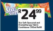 Sta-Soft Sensortal And Aromatherapy Fabric Conditioner Refill-500ml