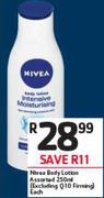 Nivea Body Lotion (Excluding Q10 Firming) Assorted-250ml Each