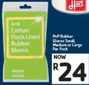 PnP Rubber Gloves Small, Medium Or Large-Per Pack