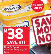 Flora Fat Spread Assorted-525g/1Kg Tub Each