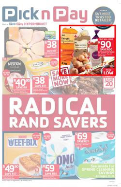 Pick n Pay : Radical Rand Savers (25 Sep - 08 Oct 2017), page 1