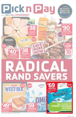 Pick n Pay : Radical Rand Savers (25 Sep - 08 Oct 2017), page 1