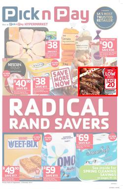 Pick n Pay : Radical Rand Savers (25 Sep - 08 Oct 2017), page 1