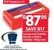 Lancewood Cheddar, Gouda Or White Cheddar-900g Each
